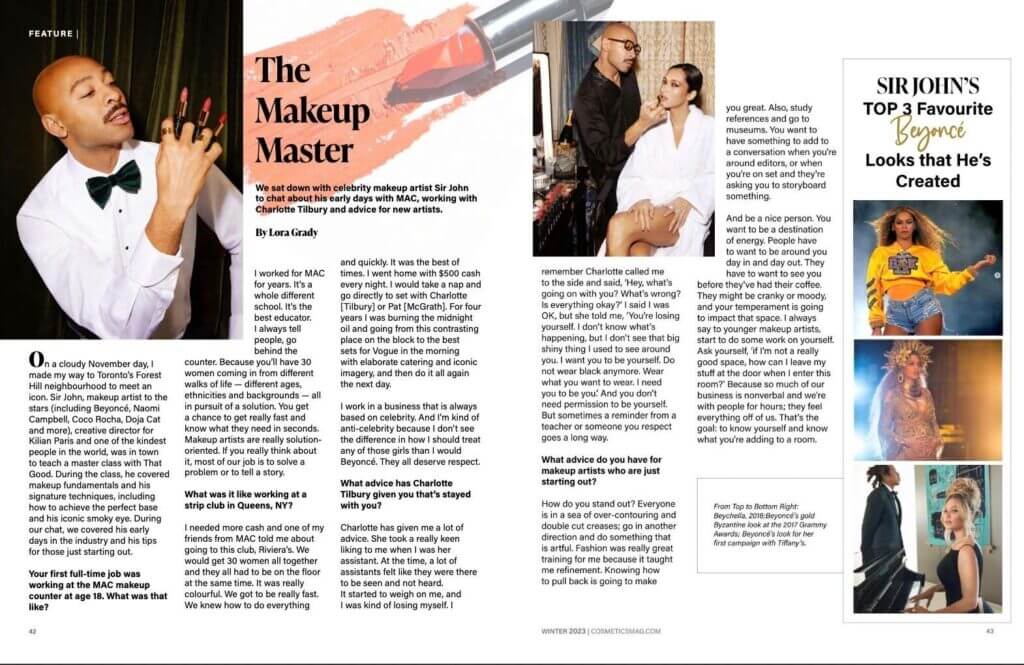 That Good Co A magazine article showcasing a talented makeup artist from That Good Co., complete with images of them applying makeup and posing with a model. It includes a curated list of the top 3 looks they've masterfully created.